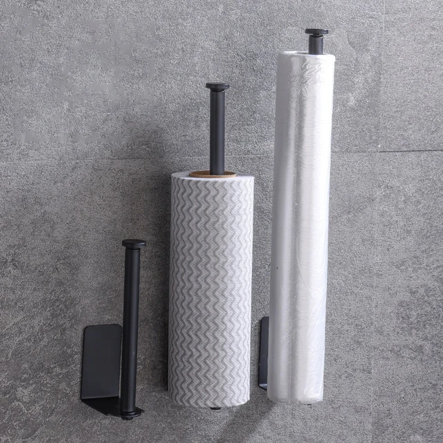 Kitchen Towel Holder Stainless Steel Paper Towel Holder Under Sink Organizer Lengthen Storage Rack Sink Accessories SNJ007 2