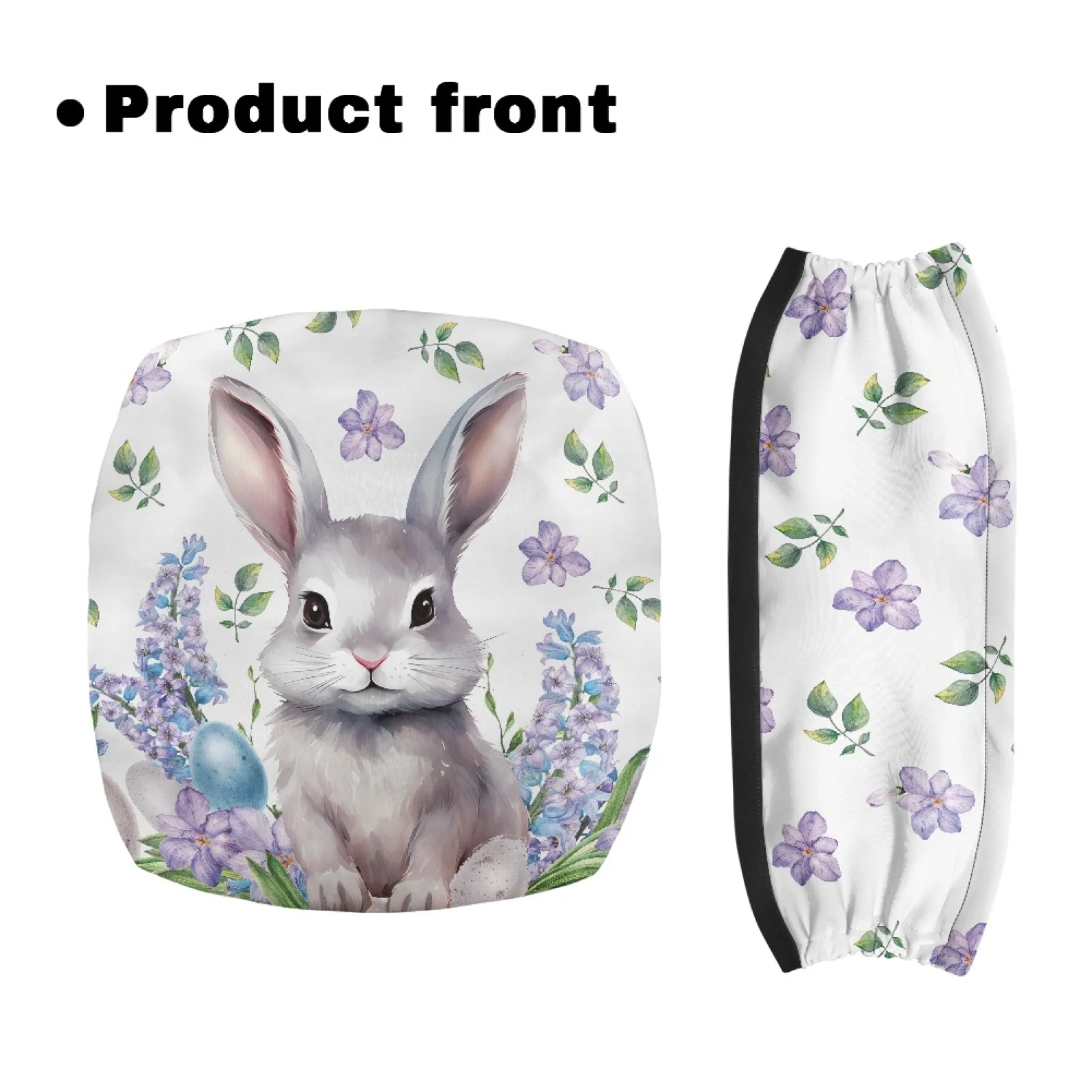 Coloranimal Stain Proof Anti-Slip Cover Set of 2 Rollator Walker Seat Back Cover for Elderly for Home BunnyBloom