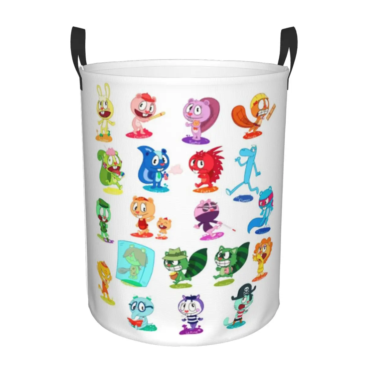 Happy Tree Friends Personaggi Flippy Giggles Petunia Cestini per la biancheria Vestiti sporchi Organizzatore per la casa Cesto grande per bambini a casa