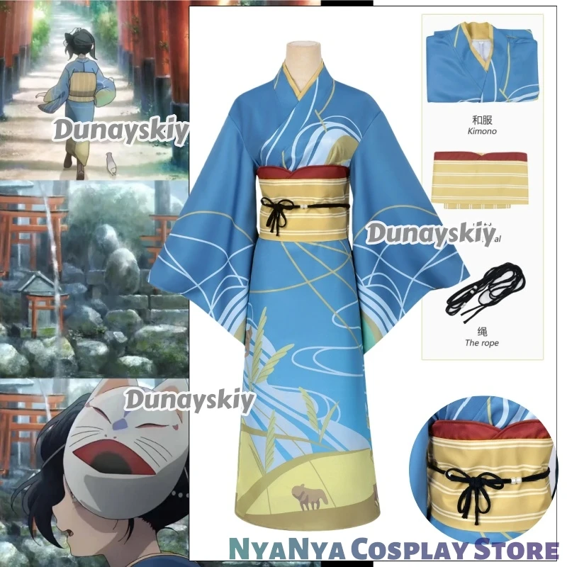 

20th Denmoku Inako Momokawa Cosplay Costume Sparks Of Tomorrow Kimono Dress Accessories For Women Girls 2026 New Anime