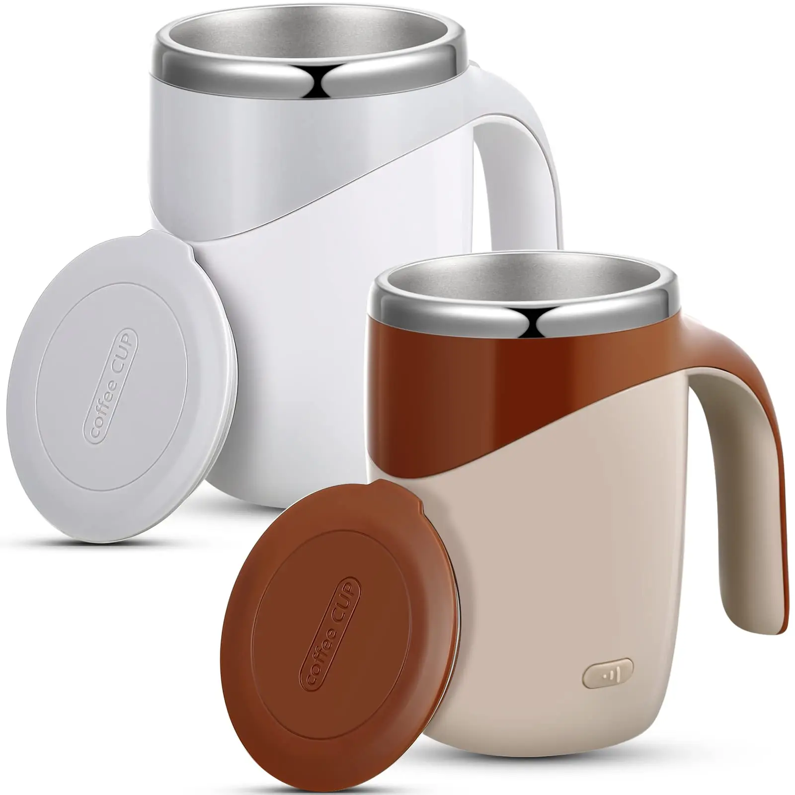 Nuevo vaso inteligente de acero inoxidable con tapa magnética automática, termo de café con agitación automática, taza para bebidas, accesorio perfecto para volver a la escuela