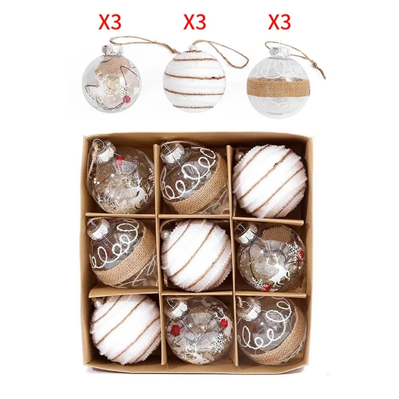 Handmade Lace Christmas Ball Holiday Birthday Venue Layout Gift Ball Creative Design Exquisite Christmas Ball