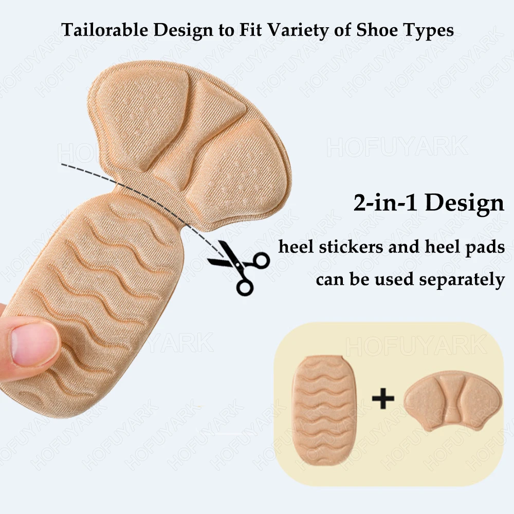 Shoe Heel Stickers Sneakers Heel Pads for Shoes too Big Size Reducer Foot Pads High Heels Pain Relief Insoles Self-adhesive