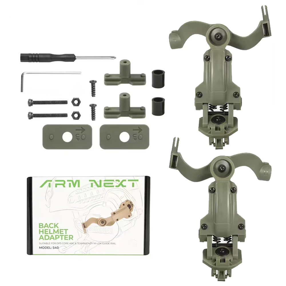 EARMOR M32 MOD4 Military Shooting Earmouff with 360° Rotation Bracket kit fit for FAST Helmet Wendy M-LOK ARC Helmet DIY Set