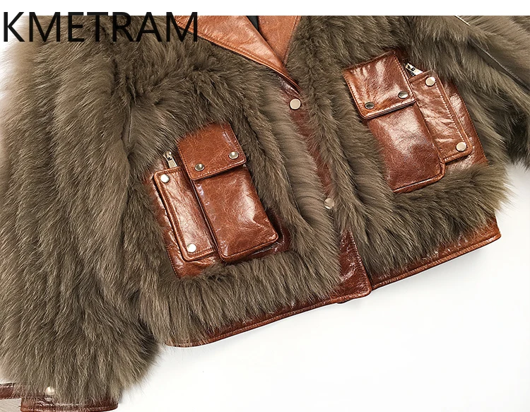 ขนสุนัขจิ้งจอกธรรมชาติผู้หญิงหรูหรา 2025 ใหม่ในOuterwearsฤดูหนาวเสื้อผ้าผู้หญิงแฟชั่นสั้นเสื้อขนสัตว์จริงба