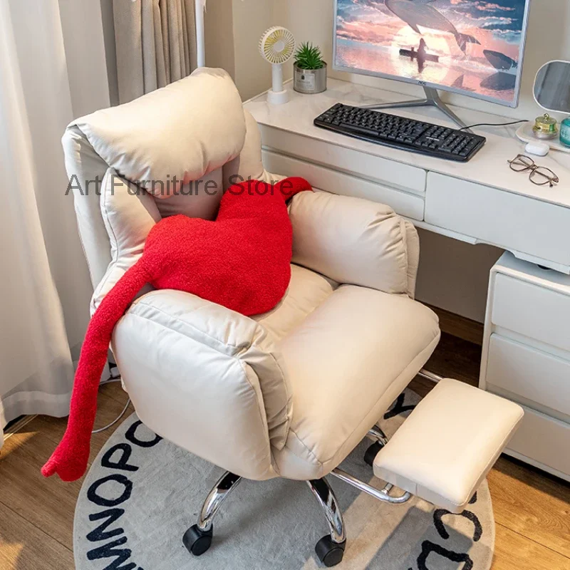 Comfortable Gamer Chairs Love Chair Desk Furniture Home Office Chairs Sofas Sofa Living Room Chair Wheels High Back Lazy Nordic image 4