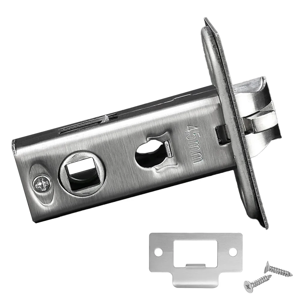 1pcs Tubular Latch Passage Latch Lockbody Stainless Steel For Right Left Hand Opening Doors Unsprung Door Furniture