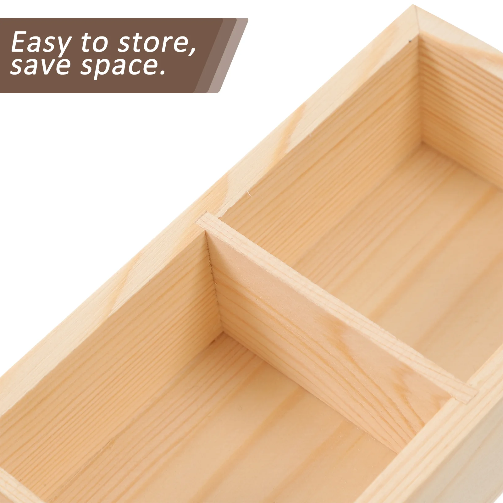 Multi compartment Wooden Desktop ganizer Box for Tea Bags Coffee Sugar Packets Home Cafe Bar Counter Storage Container