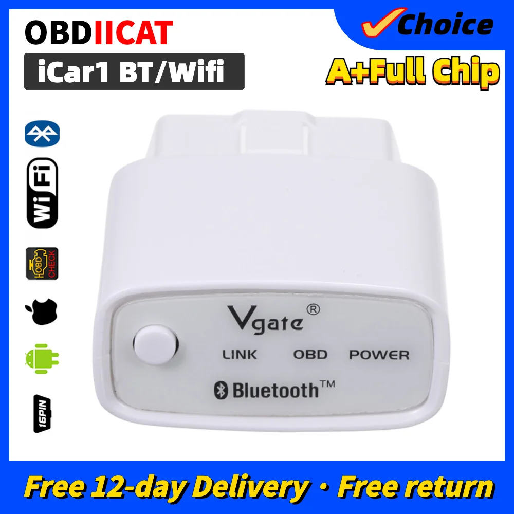 

Original Vgate ELM327 WiFi iCar1 OBD2 Code Readers Scanner For Android/iOS/PC iCar1 Wifi ELM327 OBD2 Car Diagnostic Tools