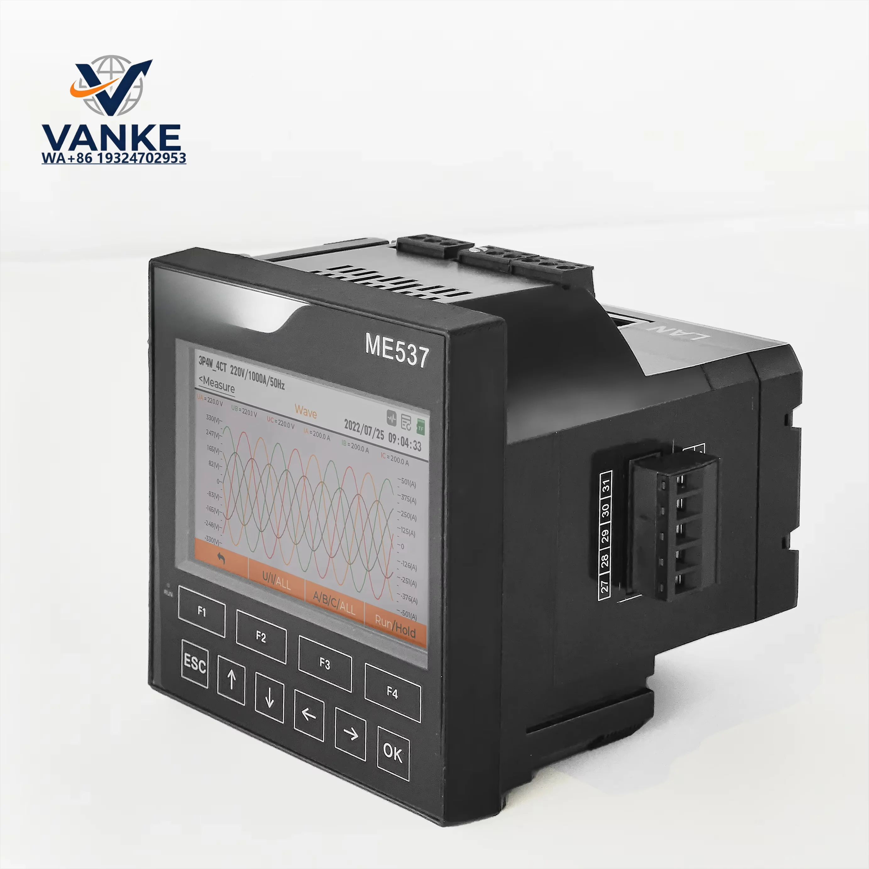3 Phase 480V Multi Function Measurement Device ME537 Power Meter Digital An alyzer
