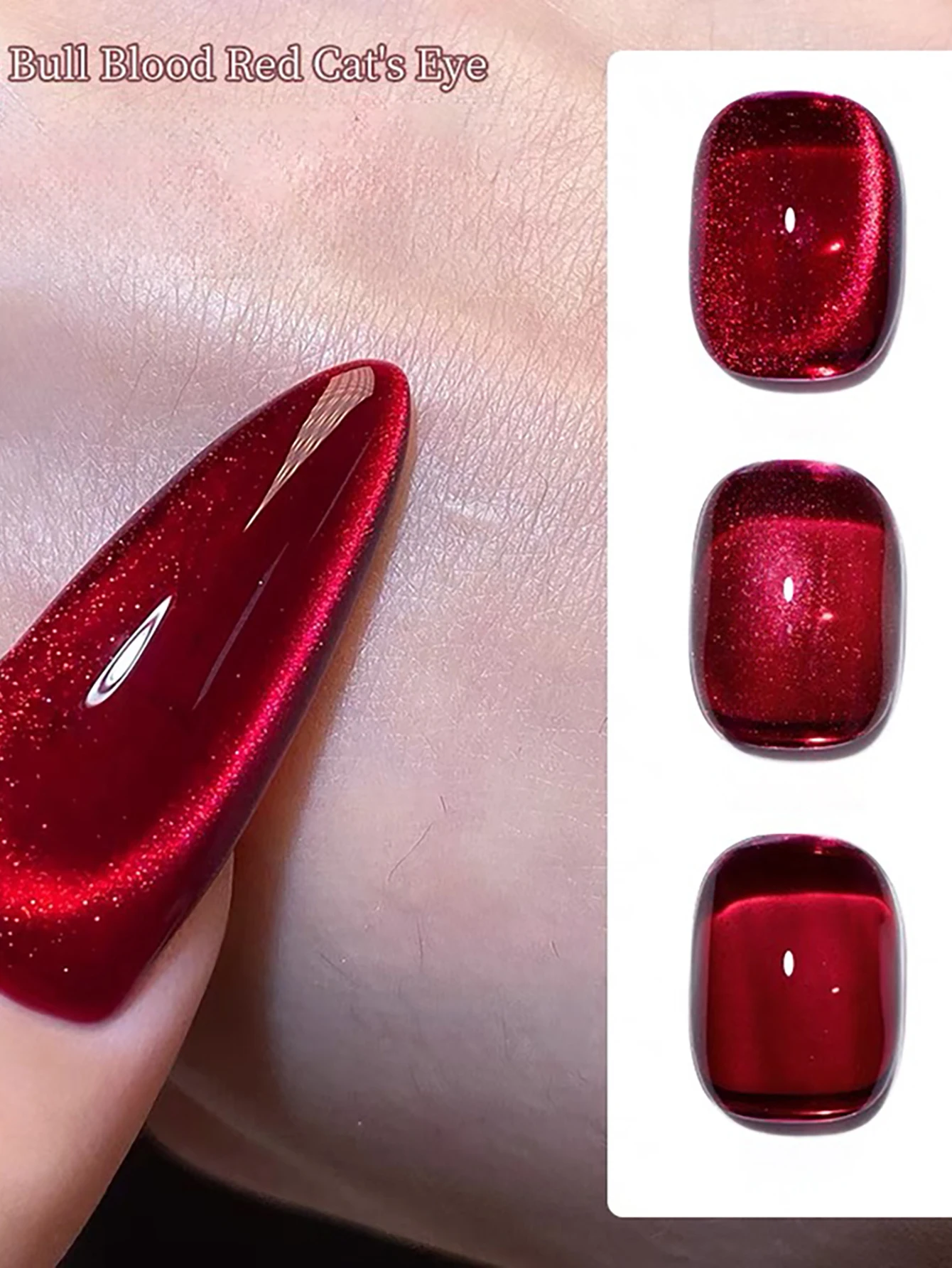 TC Bull Blood Red Nails Cat Eye Gel Nail Polish Autumn Winter New Style Long lasting Whitening Home DIY Nail Art Nail Supplies