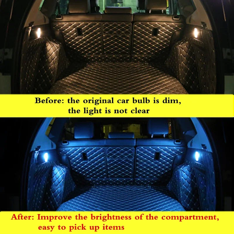 1 Pair For Honda CRV CR-V 5th 2017 2018 Trunk LED Light Highlight Replacement Wick Light Bulb Crystal Blue Interior Modification