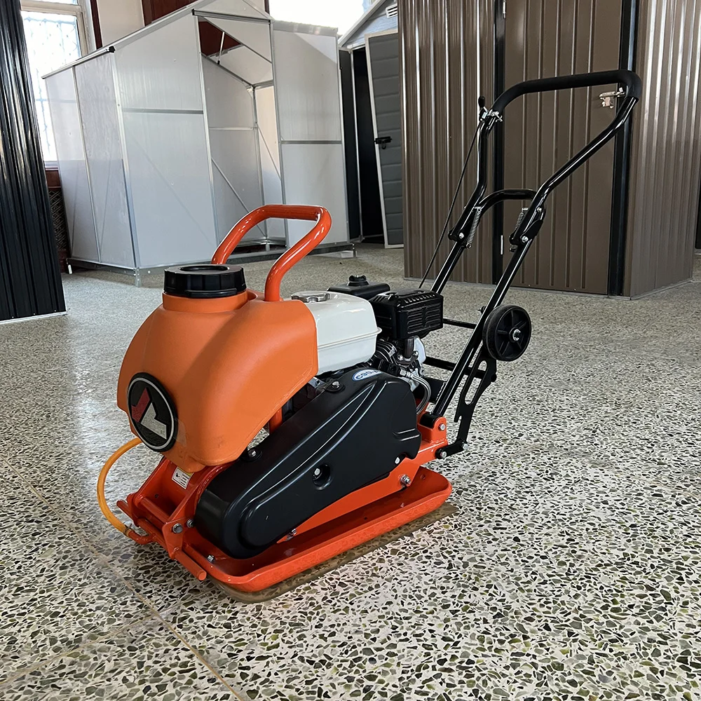 Small Gasoline Walk-Behind Foundation Soil Road Asphalt Concrete Mini Plate Vibration Compactor for Leveling and Compacting