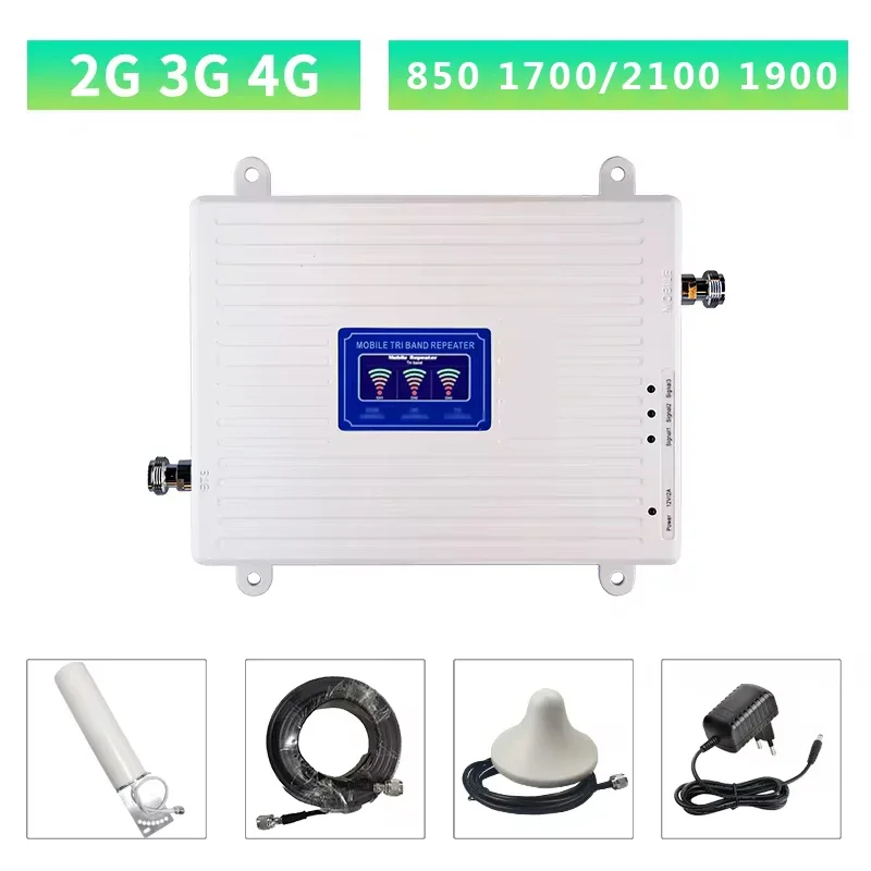 Repeater 2G 3G 4G 850 17001900 LTE Cellular Signal Amplifier 4G Cellular Amplifie Mobile AWS1700/2100 Signal Booster Repeater