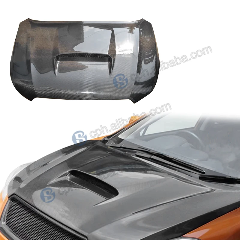 

Car Modified STI Style Black Front Engine Bonnet Carbon Fiber Hood For Subaru XV 2018 2019 2020 2021