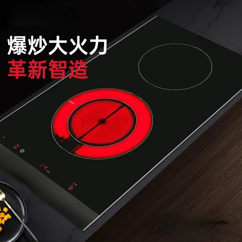 Home Electric Pottery Stove Two Eyes Vertical High Power Non Tipping Pot for Rapid Heating
