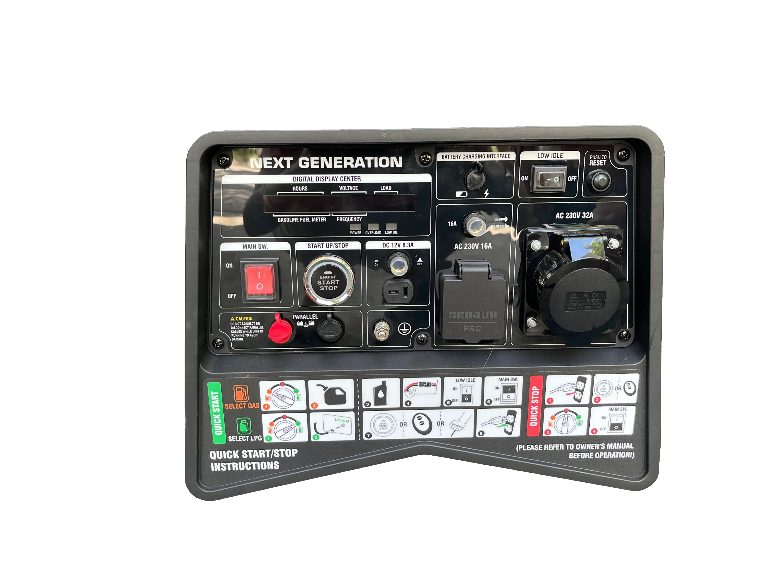 SHRAISE البنزين الصامت + الغاز 6KW 6.5KW 7.5kva 220V العاكس مولد هجين Fivestar