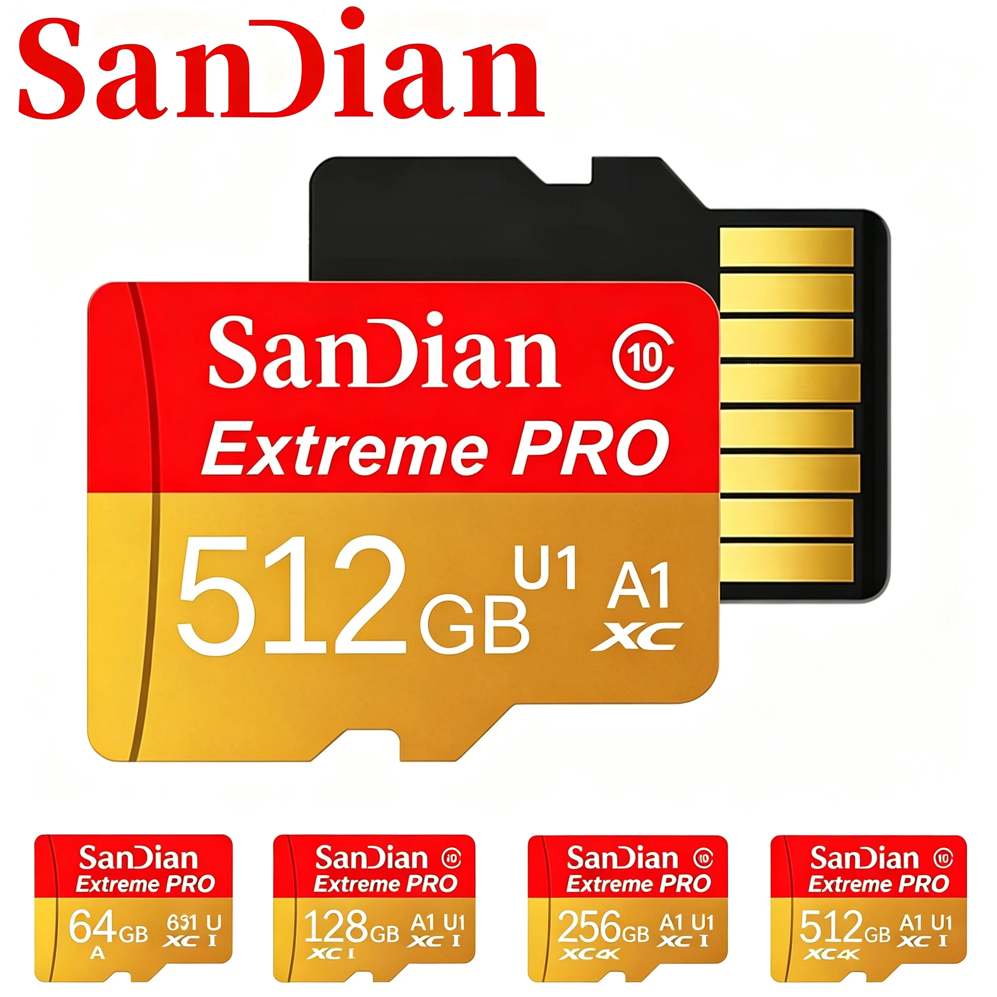 Smart TF Cards 128GB SD Cards 32GB Micro TF SD Card 256GB Memory Card 8K V60 for Body Camera/CCTV/Digital Frame/Car DVR/Toy