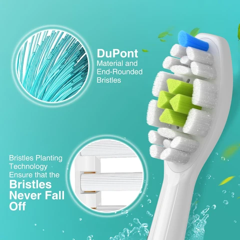 Сменные Насадки Для Электрических Зубных Щеток Philips Sonicare (4-20 Штук В Упаковке), Пластиковые Сменные Насадки Для Взрос... — внешний вид товара