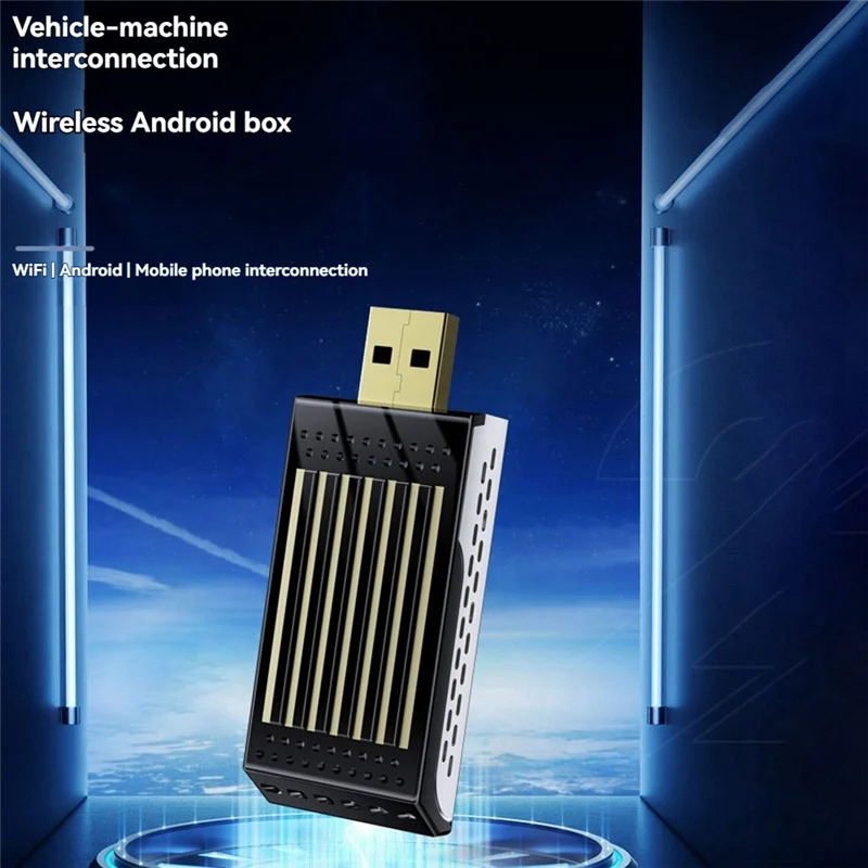 -ABAB AI Box Carplay 2G+16G Android 13/Wireless Carplay/Android Auto 3 In 1 Bluetooth 5.0 Wired To Wireless Carplay Adapter