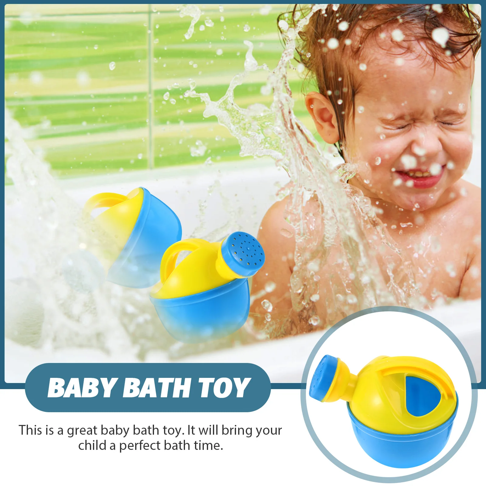 Tetera de baño para niños, juguete de Color brillante con forma de dibujos animados, regalo divertido, juguete educativo para bebés, regadera para niños, hervidor de plástico pequeño, 5 uds.