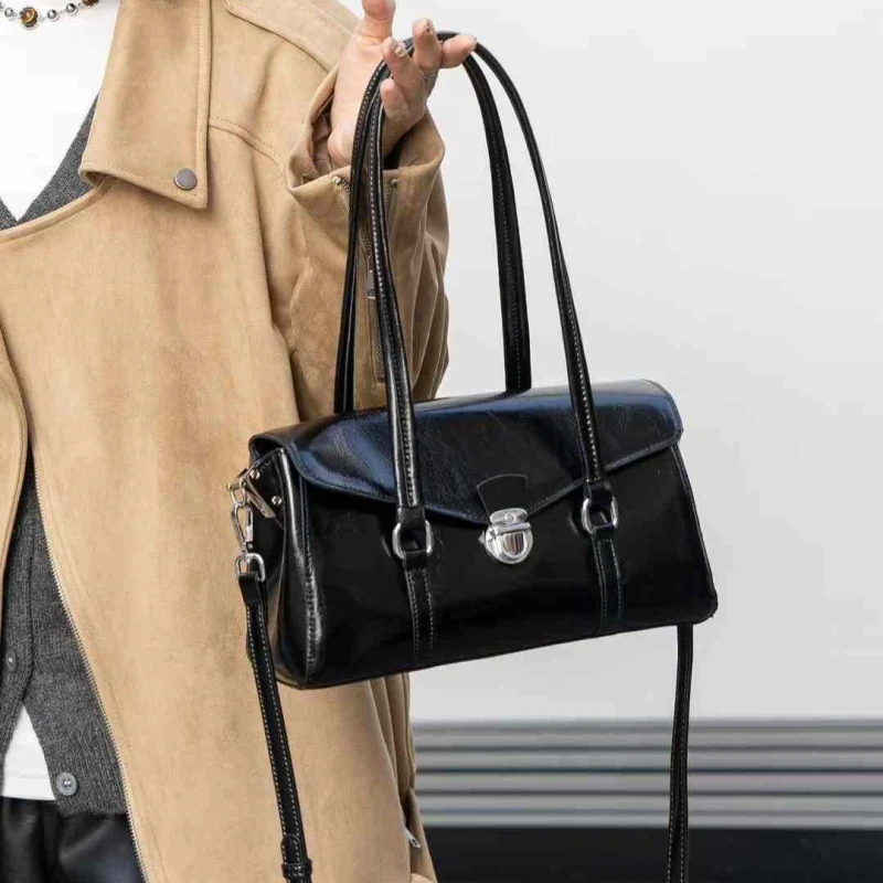 

Genuine Leather Woman Bag Shoulder Bag Handbags Ladies Crossbody Bags Luxury Designer Minimalism Bag Cattle Leather
