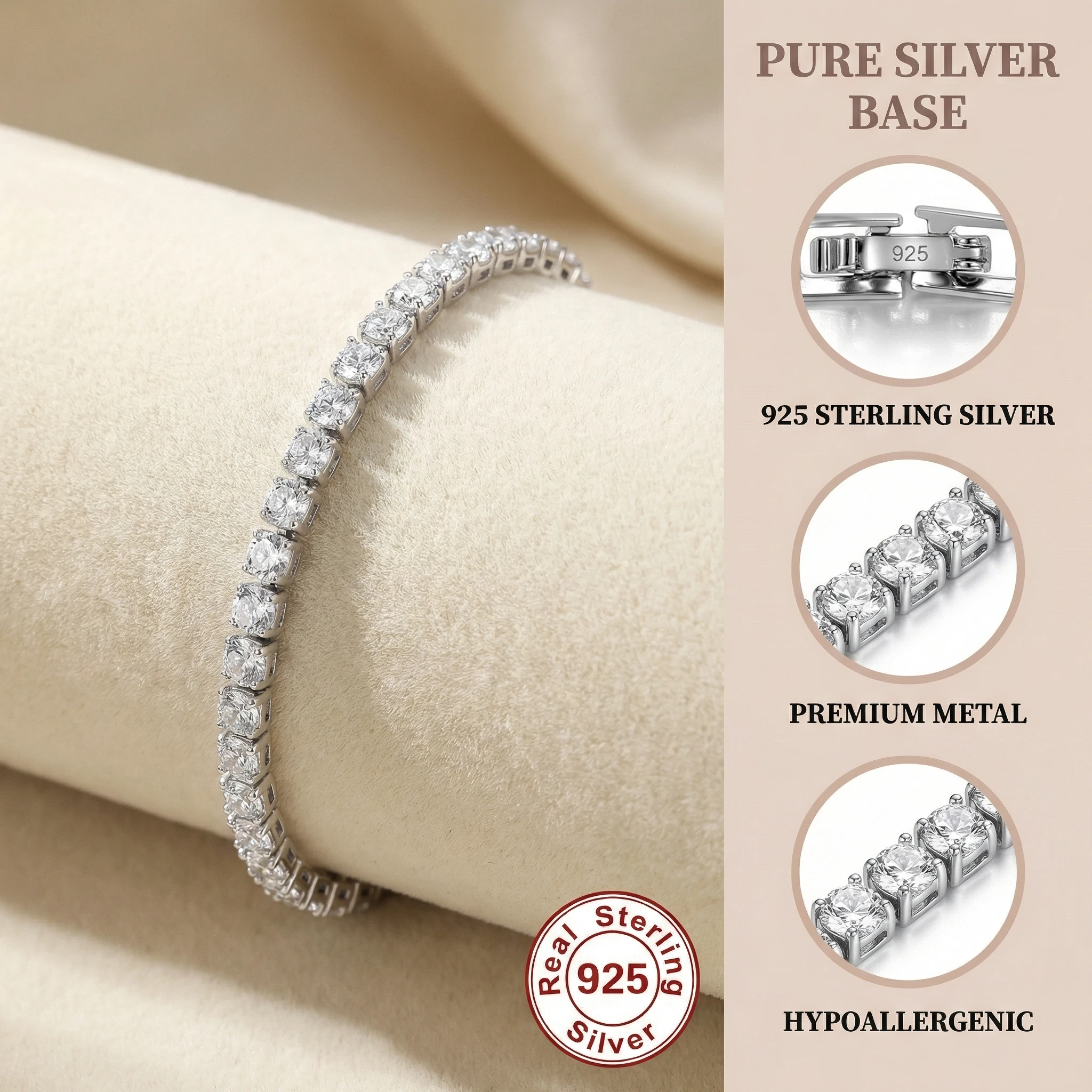 Bracelet Tennis Minimaliste de - Tennis Bracelet Cubic avis et prix