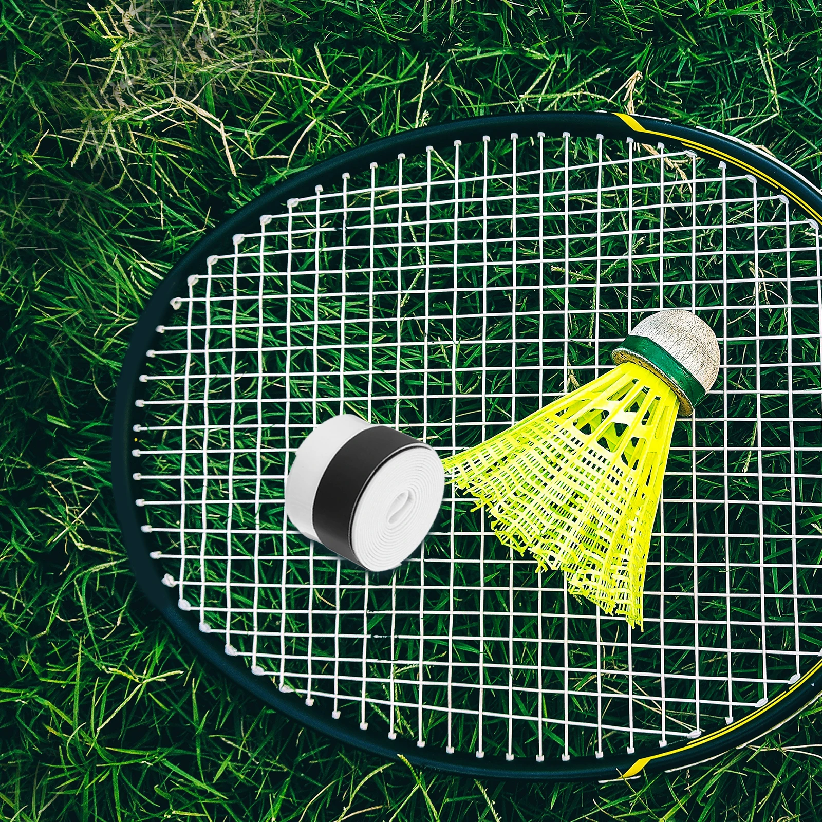 10 قطعة Overgrip الأبيض ماصة لمضرب كرة الريشة التنس Pu لينة الرطوبة فتل مكافحة زلة قبضة عرق الفرقة مناسبة الاسكواش #4