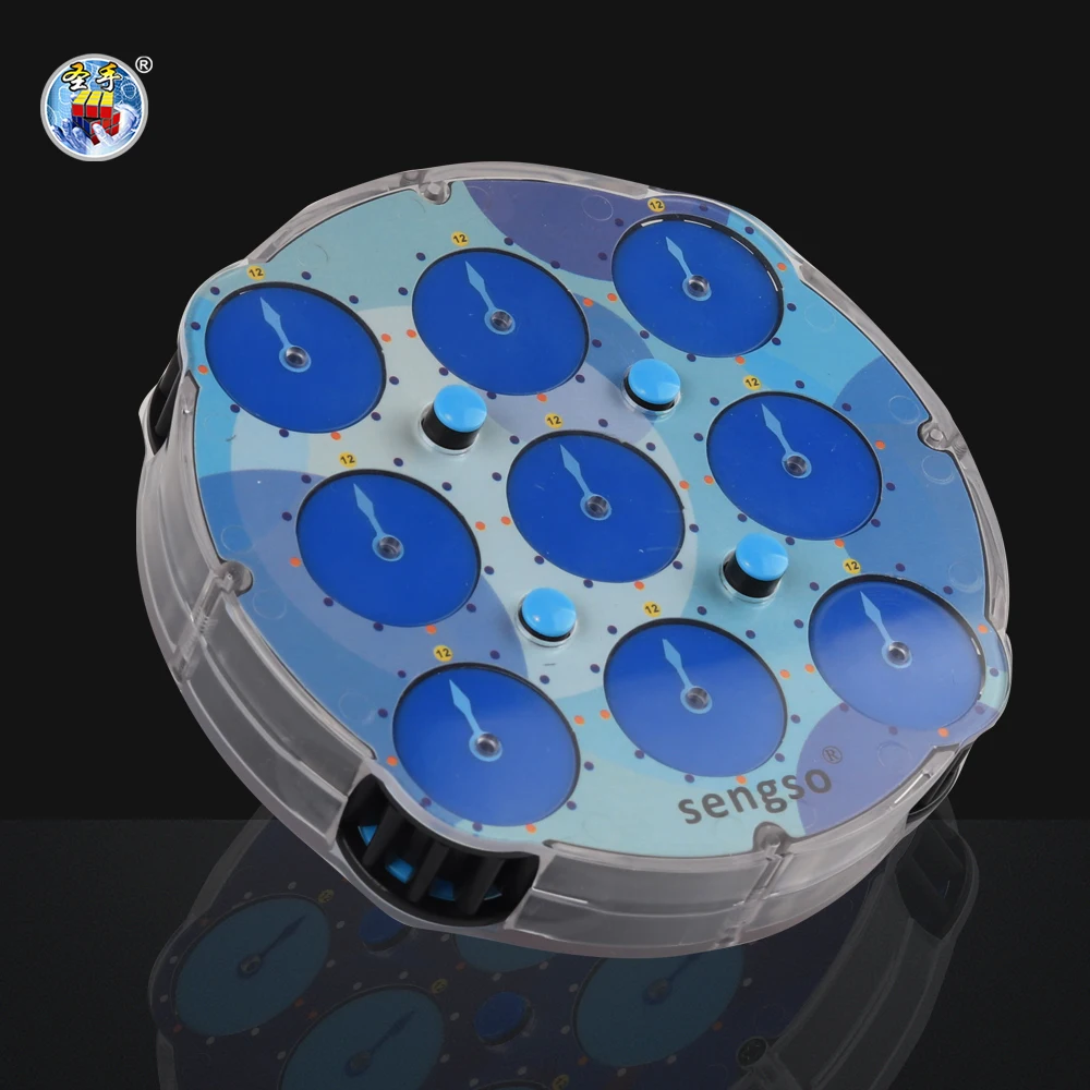 Sengso นาฬิกาแม่เหล็ก Cubo สีฟ้าใส, นาฬิกามหัศจรรย์ของเล่นอุปกรณ์อัจฉริยะ