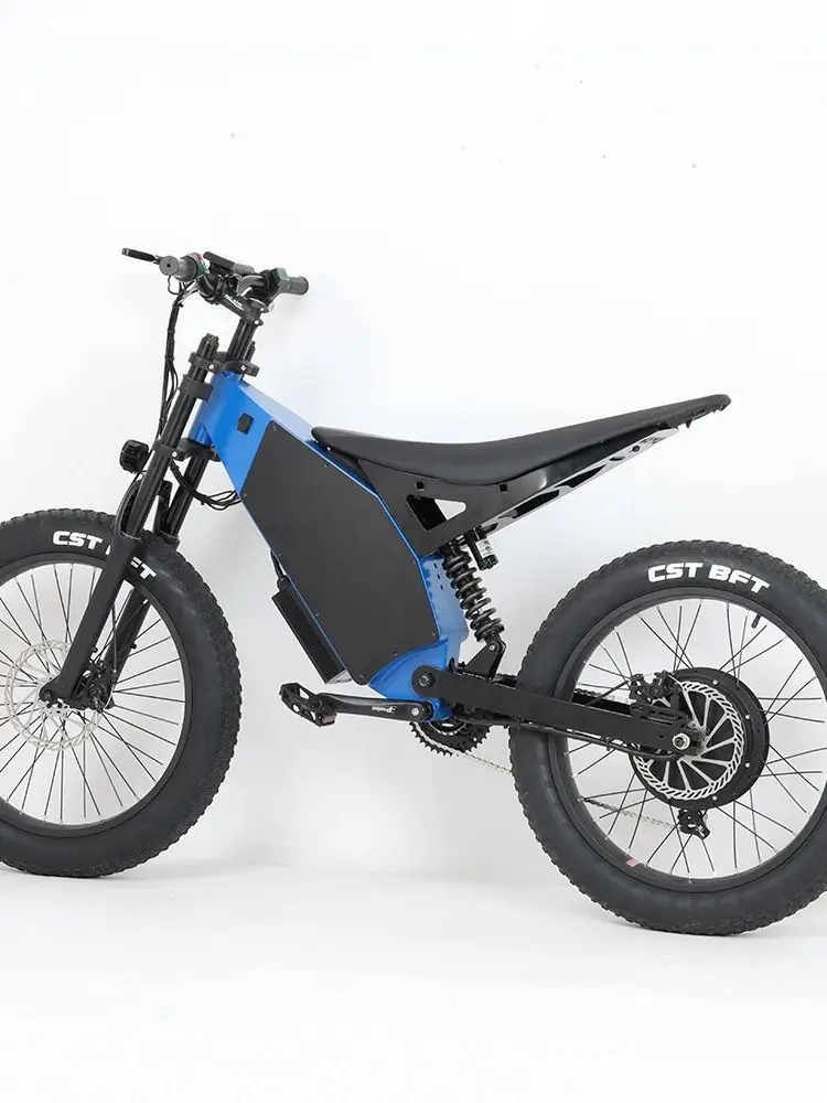 AliExpress KEYU New eBike Frame F6 kit + long motorcycle seat + Front fork kit set for enduro ebike stealth bomber electric bike Diy kit
