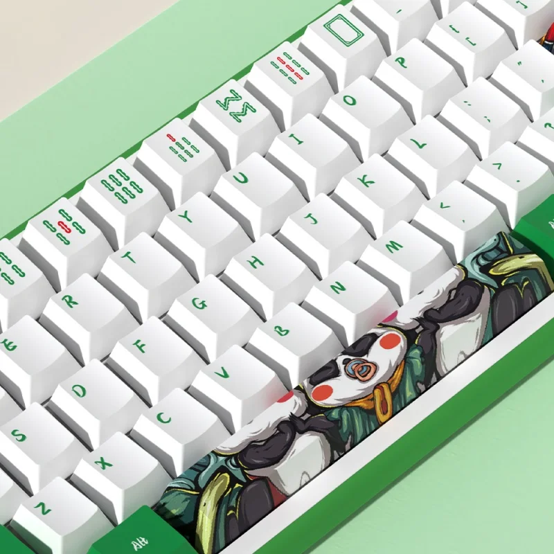 Imagem -03 - Keycaps Temáticos Mahjong para Teclado Mecânico Perfil Cereja Verde Pbt Sublimação Térmica Jogo Bonito do Anime 137 Chaves 158 Chaves