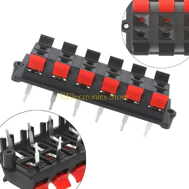B03C Plastic and Metal Low Noise Speaker Terminal Strip Block Ac 50v 3A Rated Load Terminal Accurate Resistance Block
