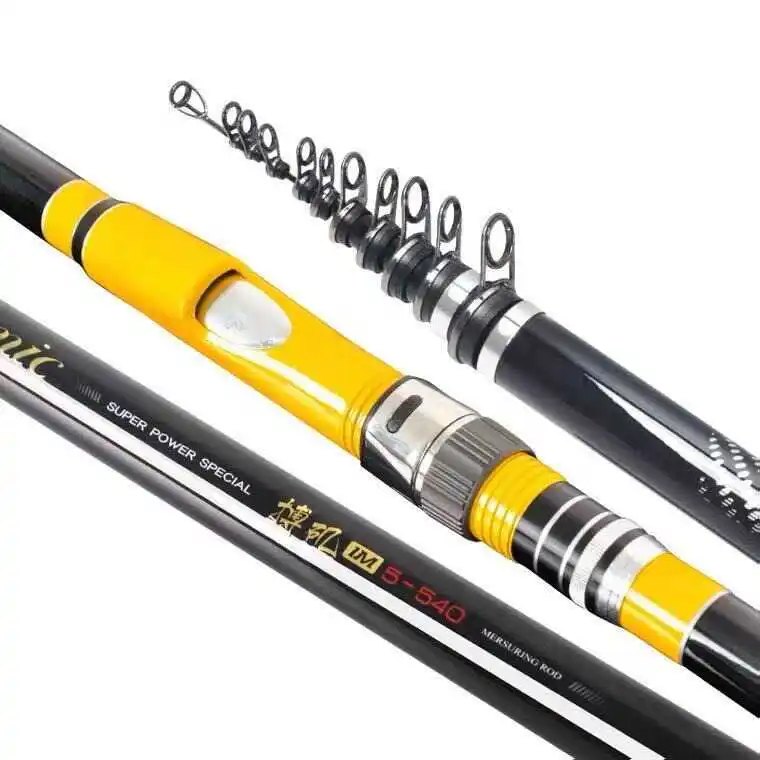 

SAVIC BOJI-IM Hard Rock Fishing Rod High Carbon Telescopic Pole Ultra-light Sea Fishing Rods for Boat/Rock/Ocean 3.6M-5.4M