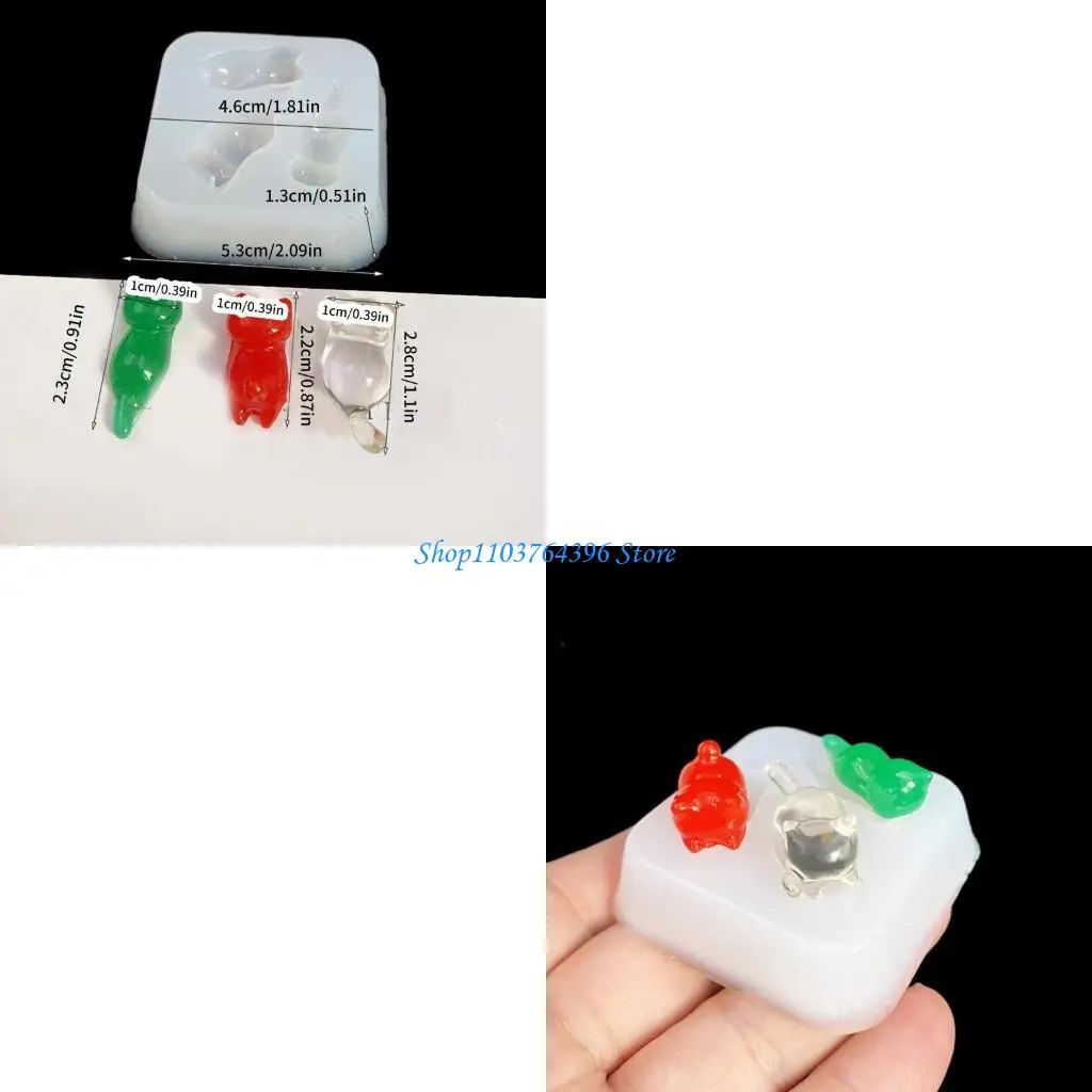 

Three Cats Accessories Mould Silicone Mold for Craft Jewelry Making Supplies