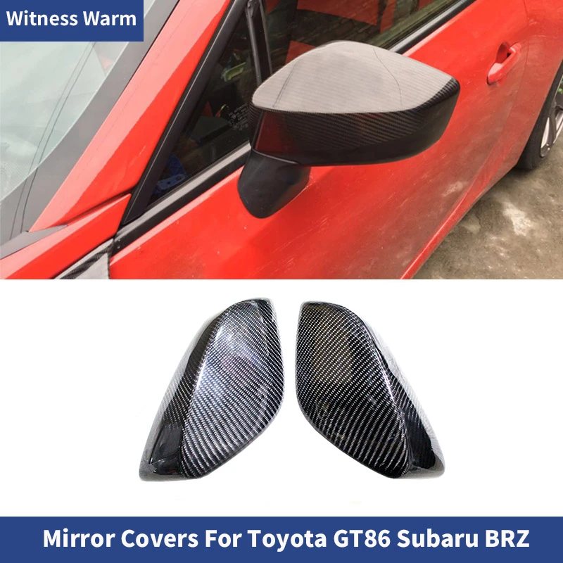 

Car Door Carbon Fiber Stick-on Rearview Mirror Cover Car Styling for Toyota Gt86 Ft86 Subaru Brz 2013 2014 2015 2016 17 18 19