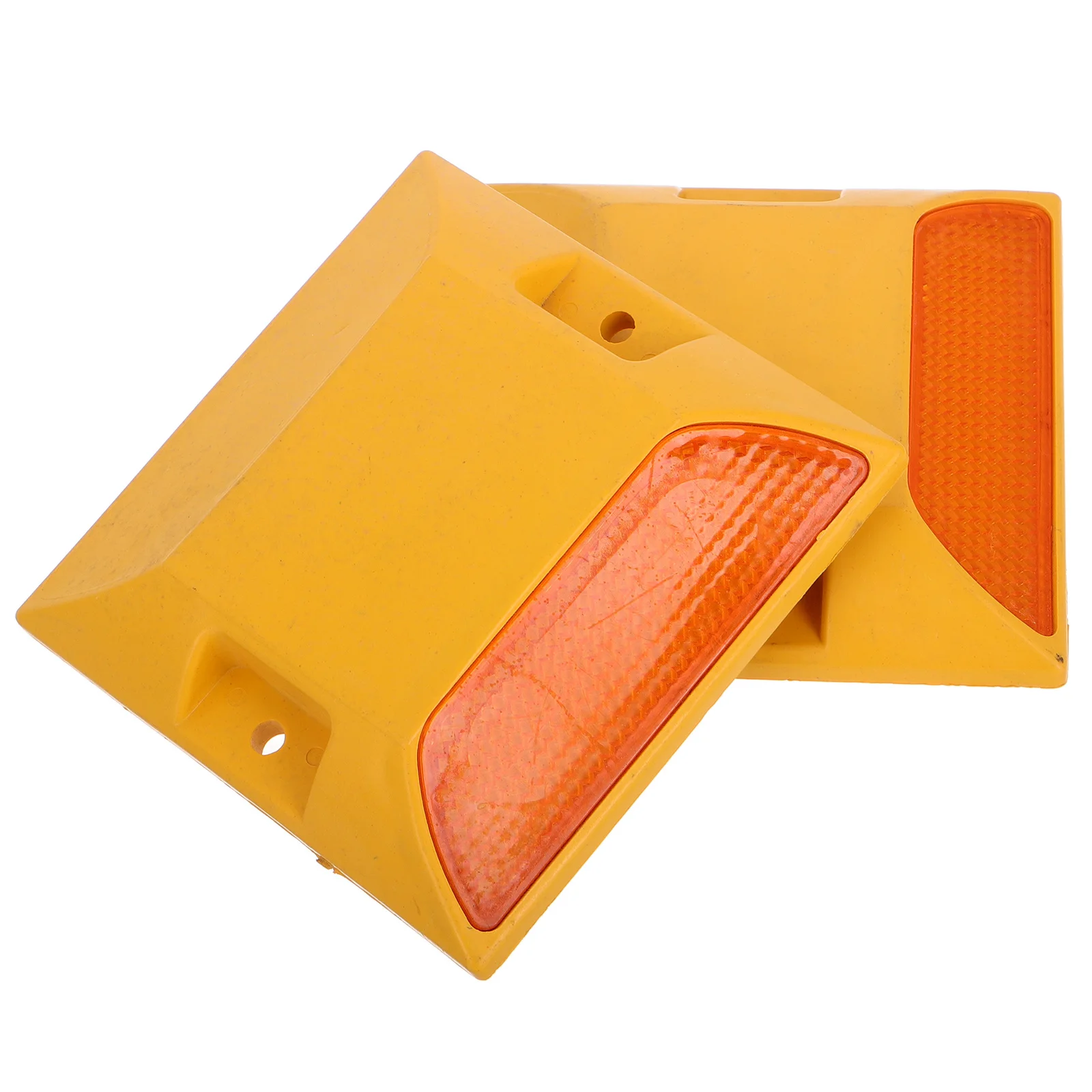 2Pcs Road Reflectors for Driveway Reflective Plastic Studs Raised Safety Markers Street Highway Traffic Management Equipment