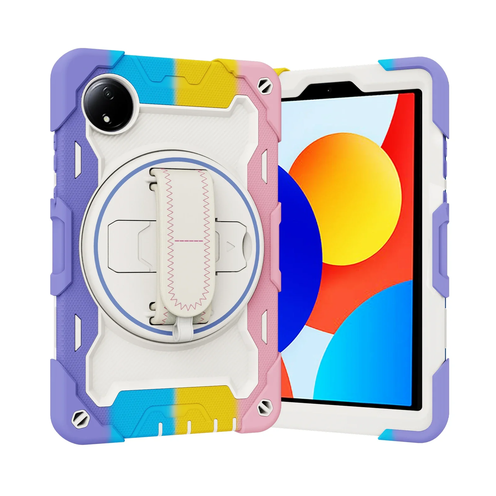 

For Xiaomi Redmi Pad SE 8.7 Mini Pro 12.1 inch 11 10.61 Xiaomi Pad 7 11.2 5 6 11 12.4 360 Rotating Armor Case Kickstand Cover