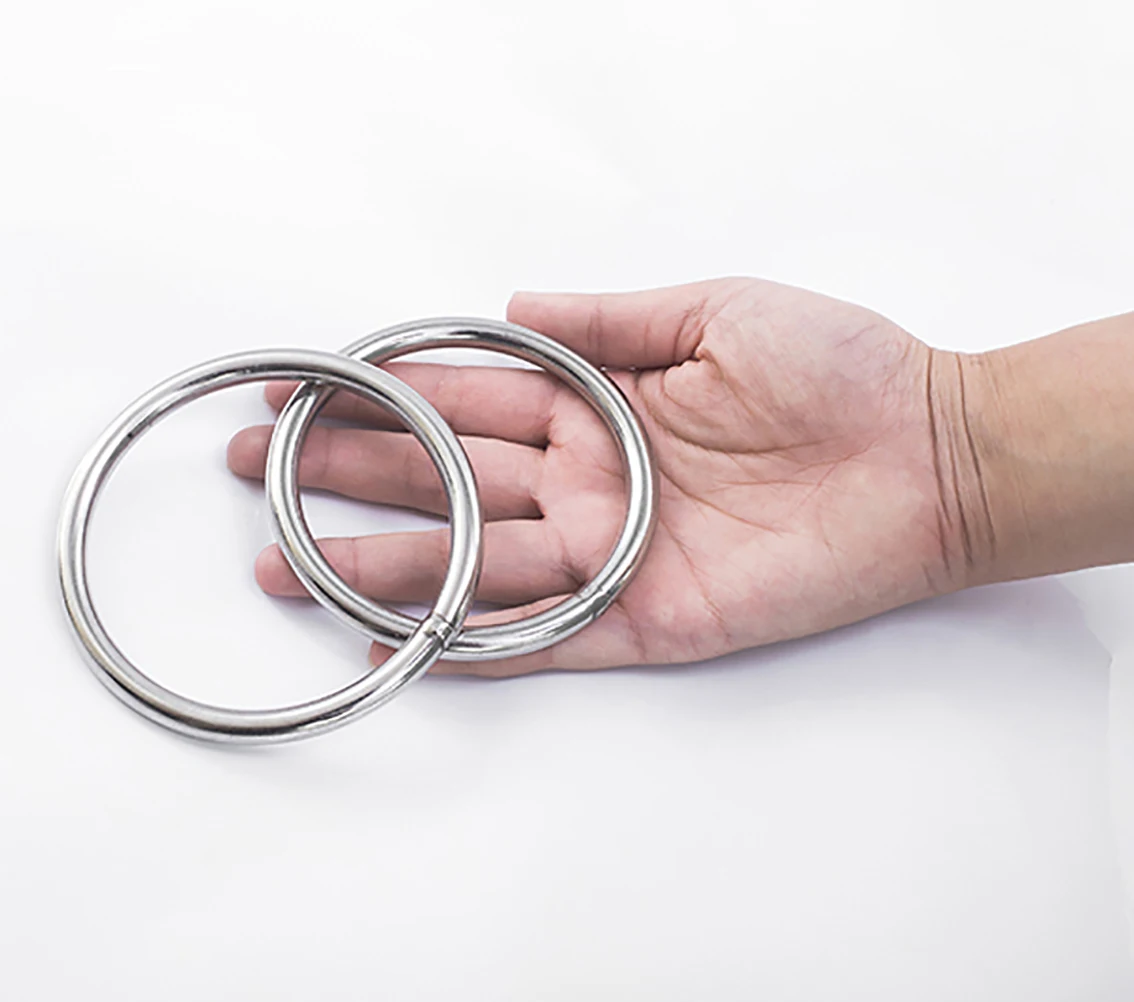 M3-M10 Heavy Duty Welded Round Rings Smooth Solid O Ring 304 Stainless Steel For Rigging Marine Boat Hammock Yoga Hanging Ring