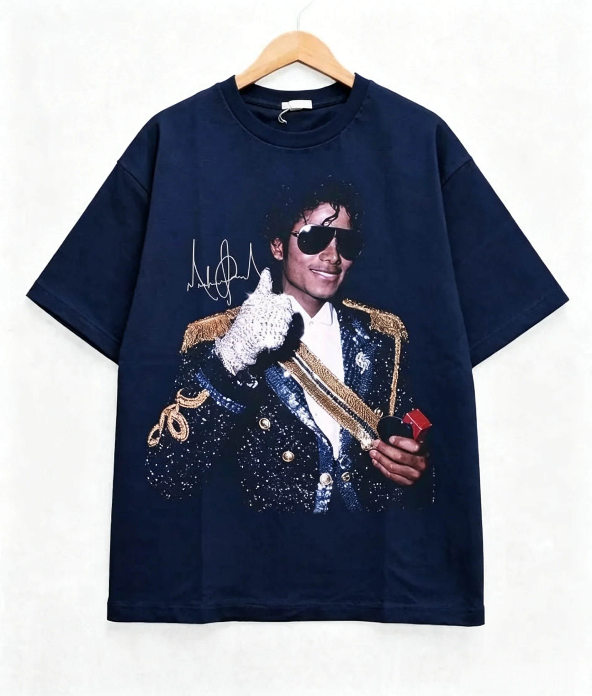 Retro Michael Jackson Shirt Popular Casual Oversized Streetwear 2026 Summer Men's Women's Cotton Clothing Y2k Style Sportswear