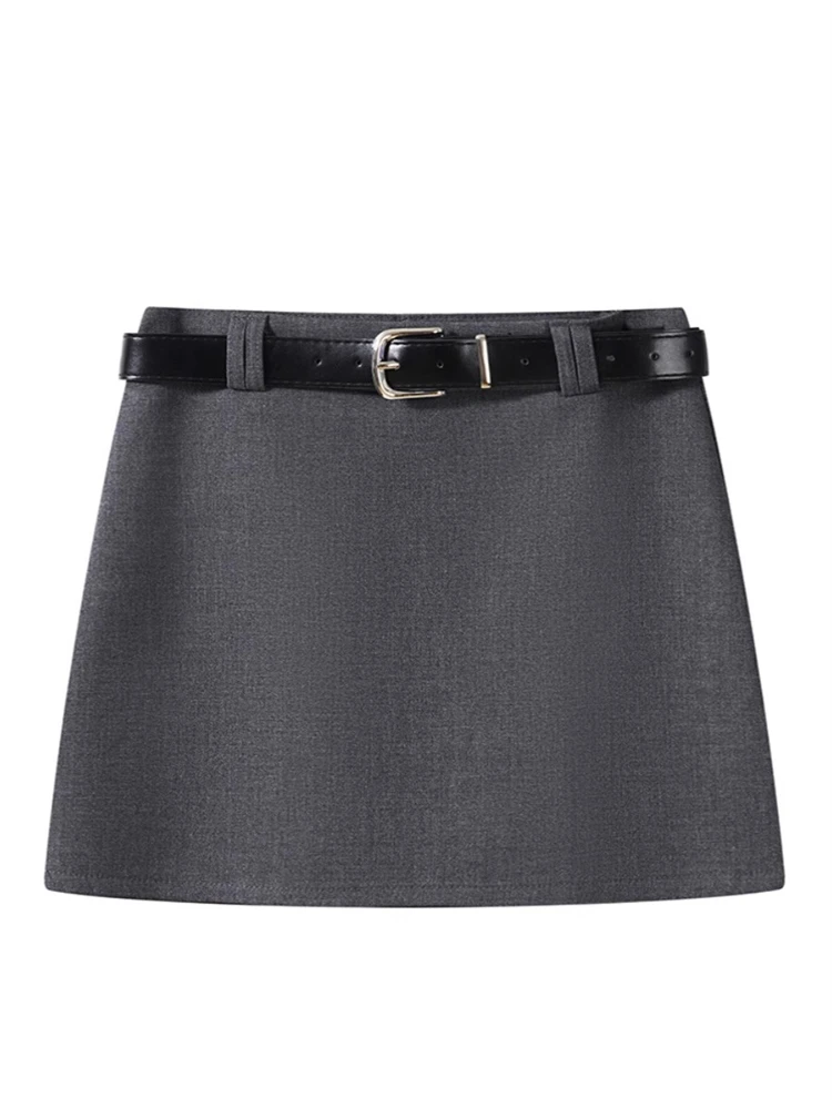 

Gray Suit Half Skirt Women's Spring New Style High Waist Slimming Bodycon Short Skirt Miniature Sexy School Style Commute Kor...