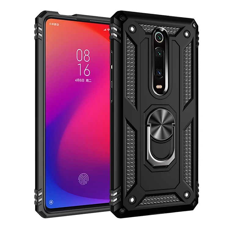 for Xiaomi Mi 9T Armor Shockproof Case for Xiaomi Mi 9T Pro Rugged Military Protective Car Holder Ring Case Cover Mi 9 T Pro