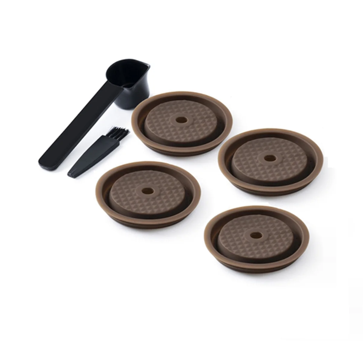 

4Pcs Coffee Capsule Lids, Food Grade Silicone Caps for Nespresso Vertuo Pods, Vertuo Pod Lid for Refillable Nespresso