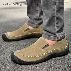 Golden Sapling Classics Loafers Men Casual Shoes Retro Genuine Leather Flats Fashion Moccasins Leisure Party Shoe Men's Loafer