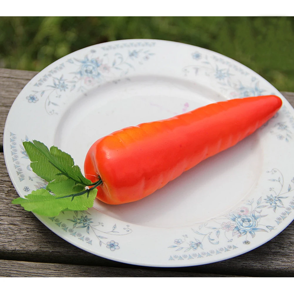 

5Pcs Fake Carrots Realistic Vegetables for Home Decoration Shopping Mall Display Teaching Aids Vegetable Plate