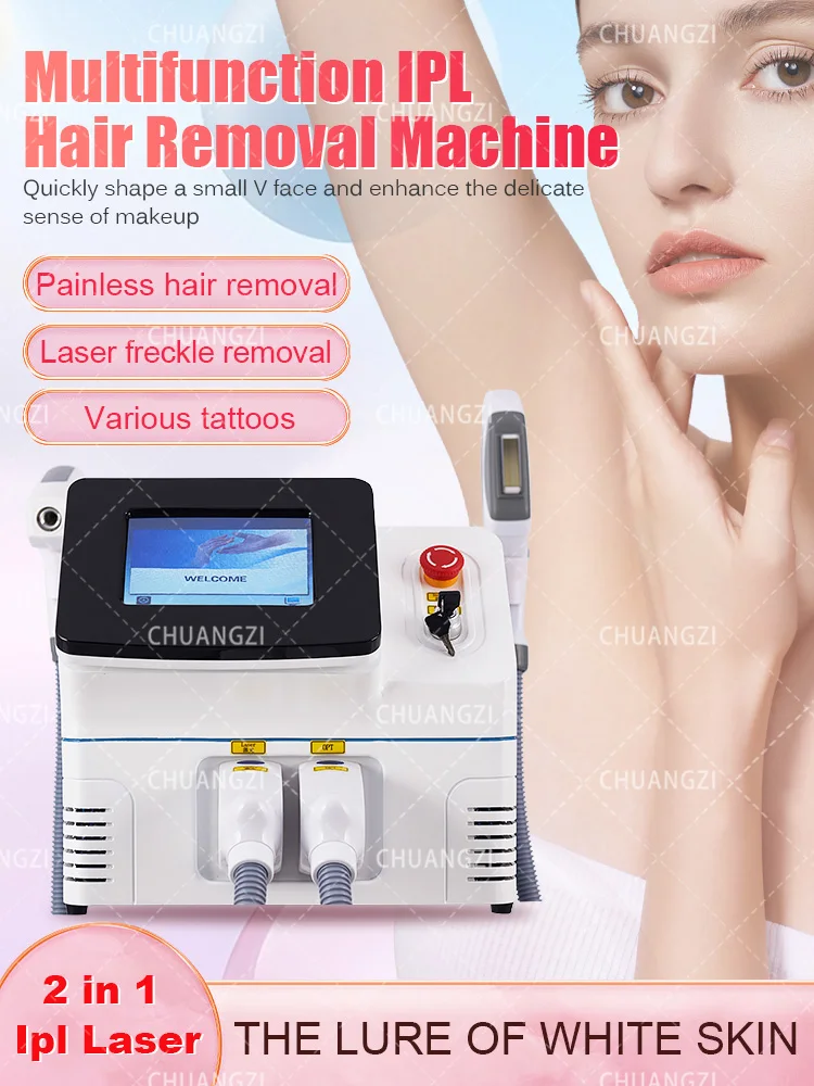 

2in1 Picosecond Laser and OPT Tattoo Removal Permanent IPL Laser Hair Removal Machine 4 Wavelength 532nm 755nm 1064nm 1320