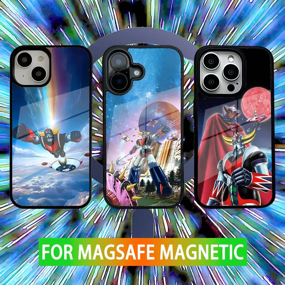 

G-Grendizer UFO Robot G-Goldorak Phone Case For iPhone 16,15,14,13,12,11,Pro,Max,Plus,Mini,SE Magsafe Magnetic Wireless Charging