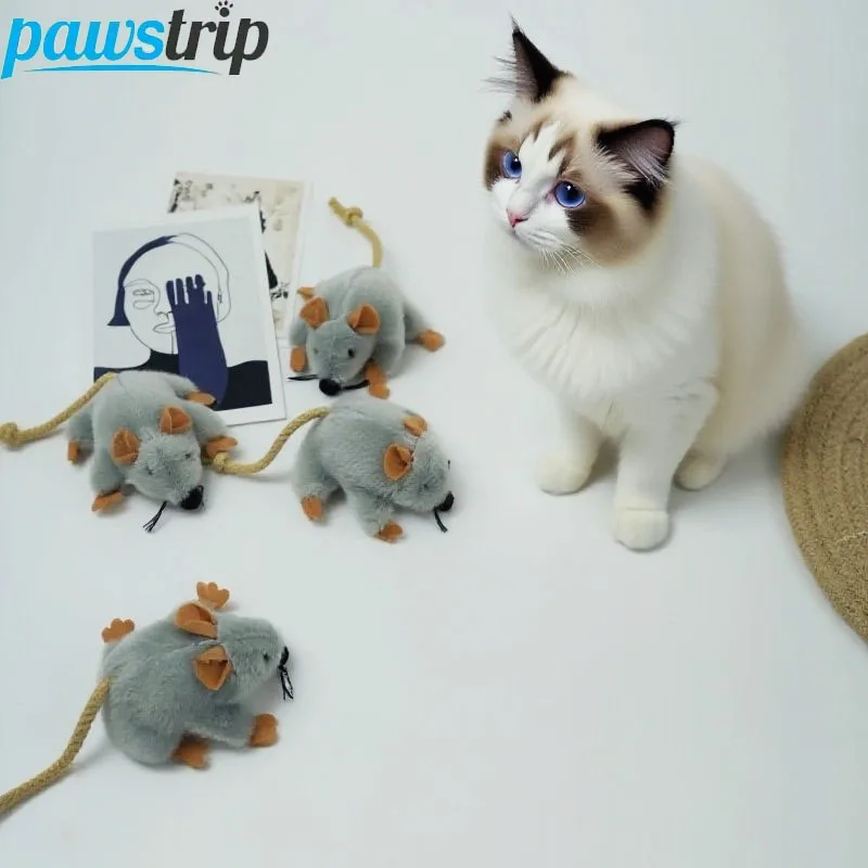 Interaktives Katzenmaus-Spielzeug, Plüsch-Simulationsmaus-Spielzeug für Katzen, bissfestes Kätzchen-Spielzeug, Katzenspielzeug, Katzenzubehör