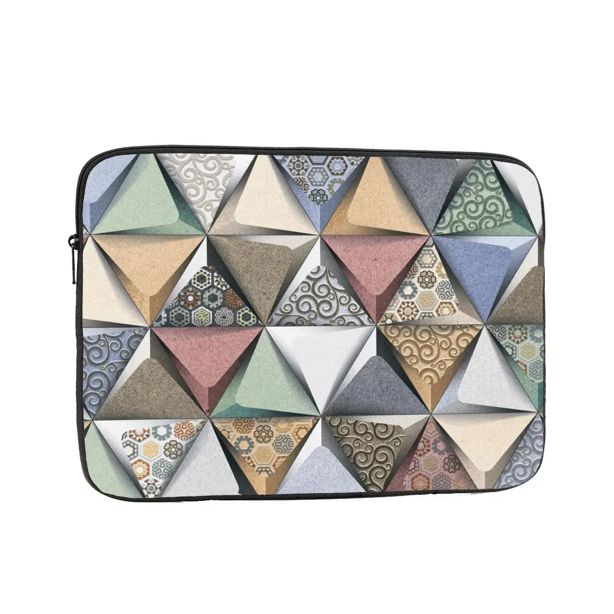 Laptop Notebook Bag Case Marble Wall Decor Computer Bag Sleeve Blue 3D Geometric Art 10 12 13 15 17 Inch Shockproof Case Bag