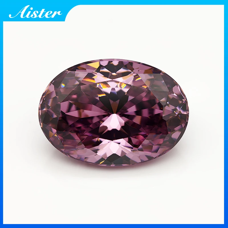Nuevo Zirconia Cúbica Ovalada Rhodlite de 100 Facetas, Zirconia de Laboratorio CZ con Corte 4K, Calidad 5A+ para Fabricación de Joyas