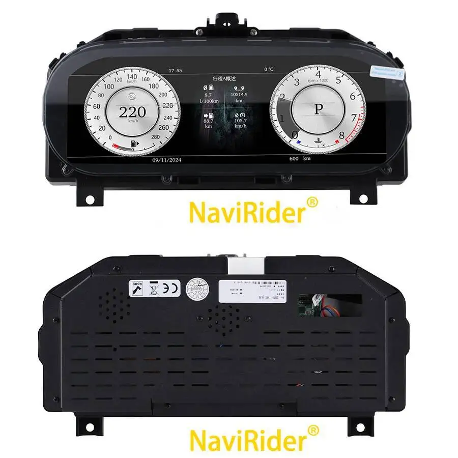 Panel de tablero Digital LCD para Jaguar F-Type 2013-2020, Panel de instrumentos GPS, tacómetro de cabina Virtual Carplay, odómetro de 12,3"